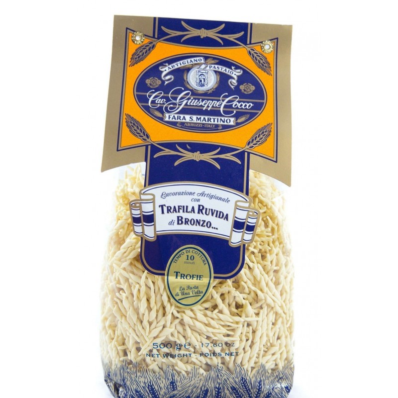 Trofie semola Pastificio Cocco 500 gr trafila ruvida pasta artigianale