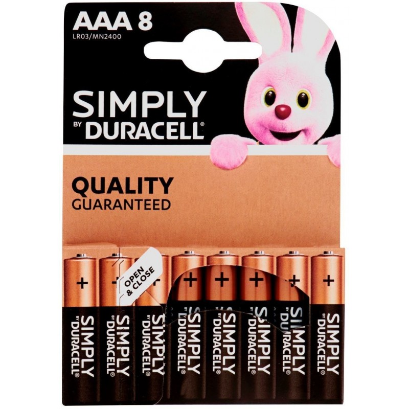 Batterie ministilo AAA Duracell Simply 8 pz