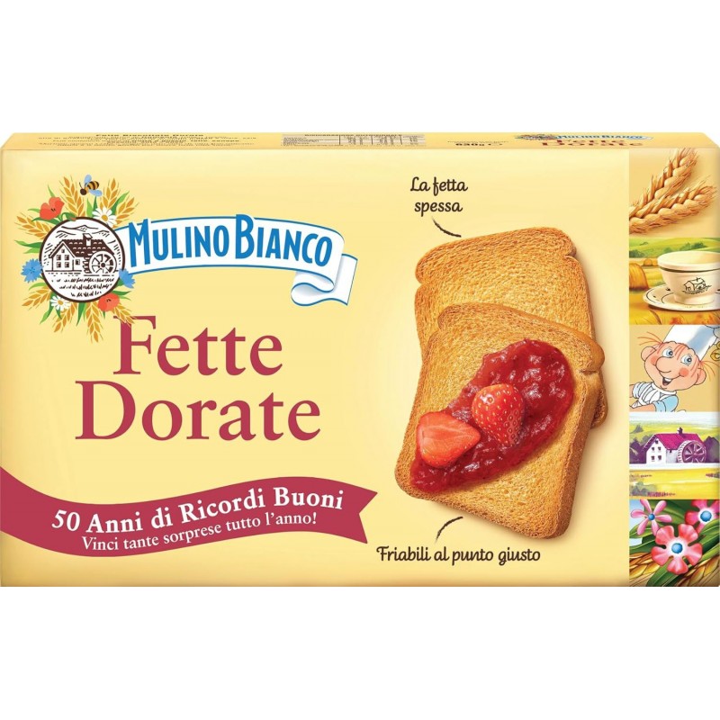 Fette biscottate Mulino Bianco 630 g dorate