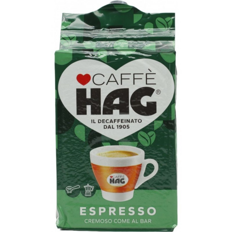 Caffè in polvere per macchina espresso Hag 250 g decaffeinato