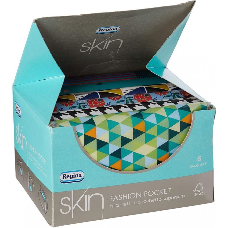 Fazzoletti Regina Skin Fashion Pocket 6 pacchetti fazzoletti in pacchetto  superslim