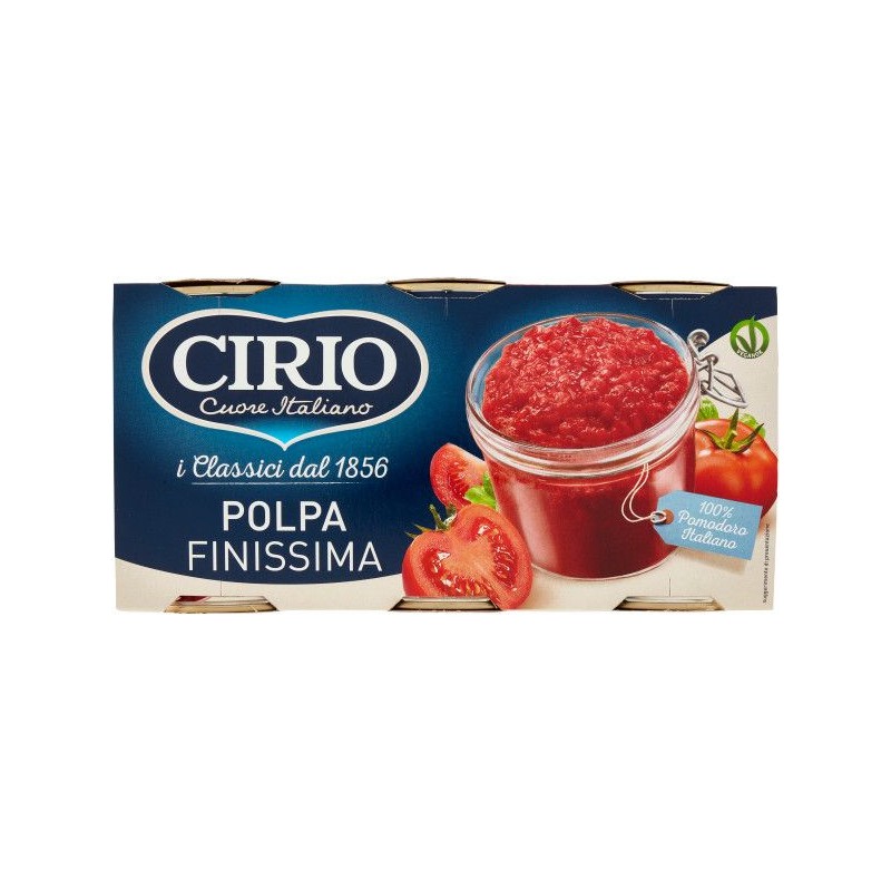 Polpa pomodoro Cirio finissima 400 gr x 3 polpa extra fine
