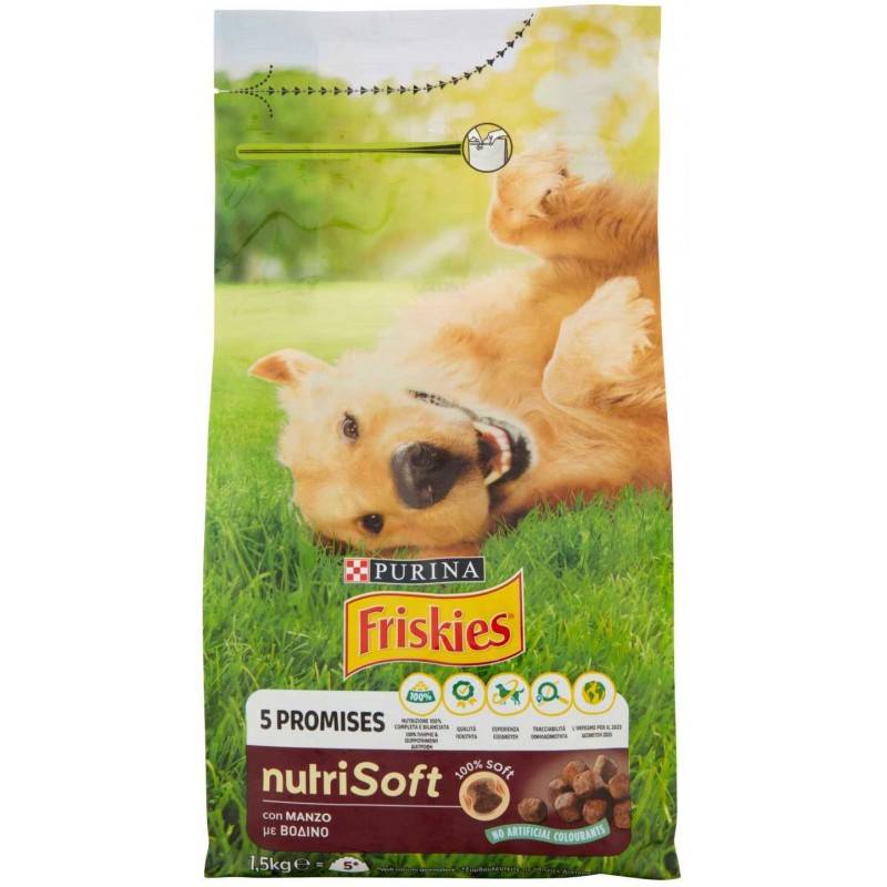 Crocchette cane Friskies 1,5 kg al manzo