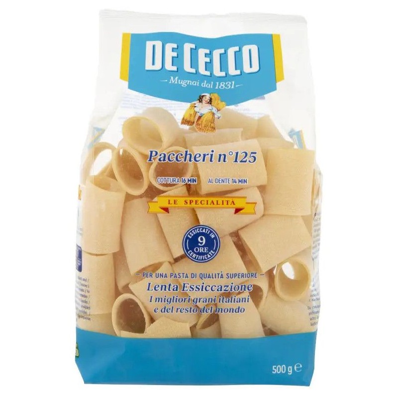 Paccheri De Cecco lisci 500 g n.125