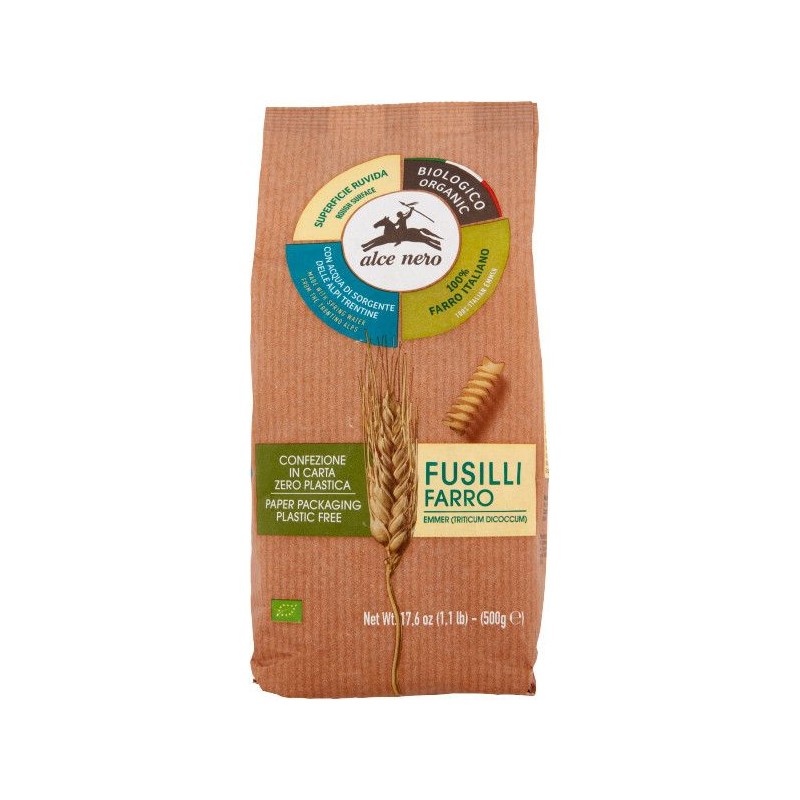 Alce Nero Fusilli farro biologico 100% italiano 500 g
