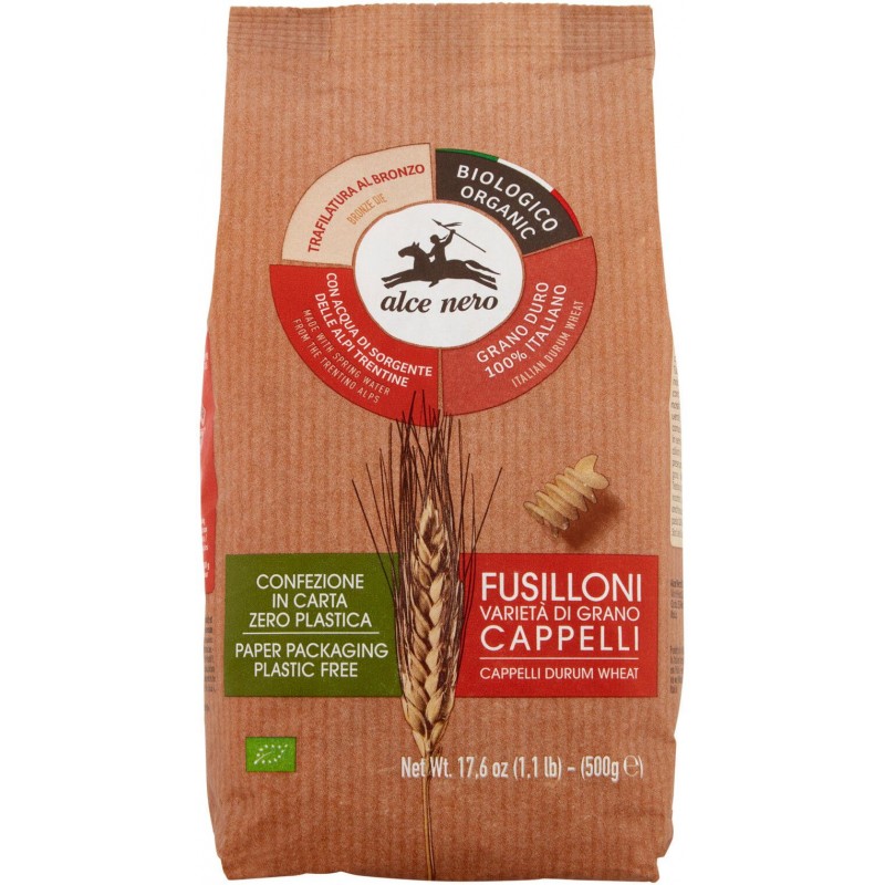 Alce Nero Fusilloni grano Cappelli biologico 500 g