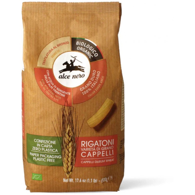 Alce Nero Rigatoni grano Cappelli biologico 500 g