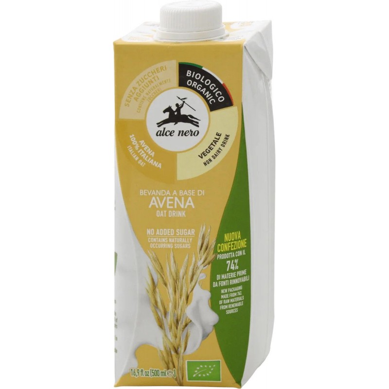 Bevanda Avena Alce Nero biologico 500 ml latte d'avena