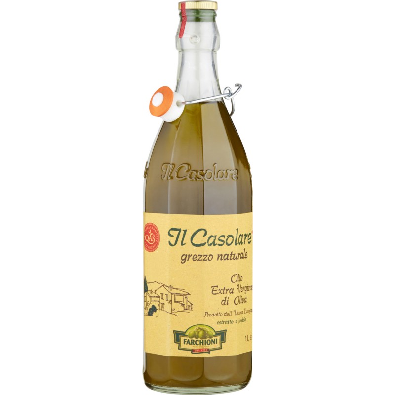 Olio extra vergine d'oliva Farchioni 1 lt Il Casolare, grezzo naturale, olive dell'Unione Europea