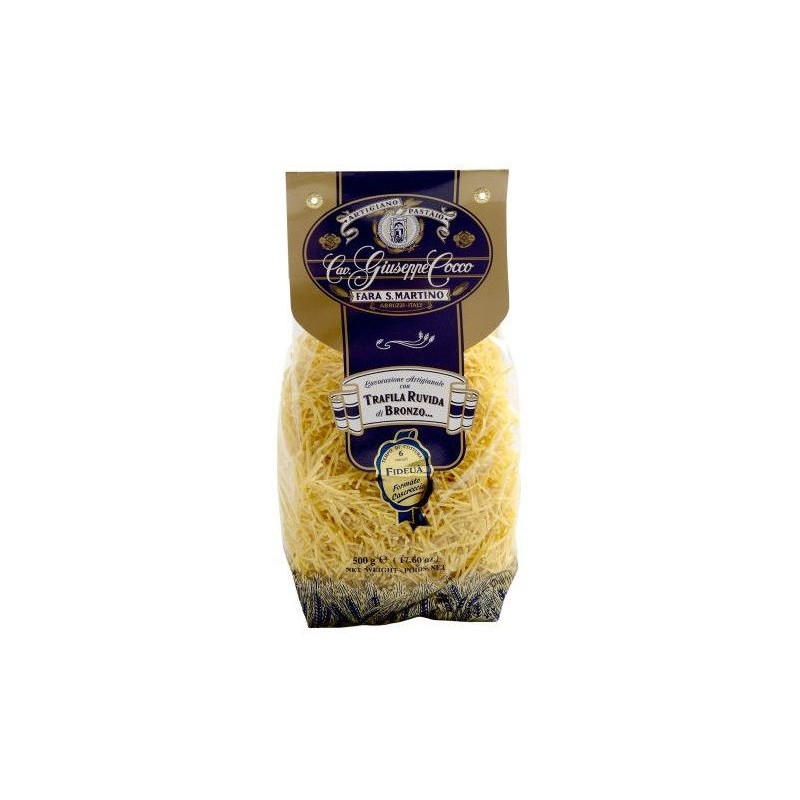 Fideua' semola Pastifiicio cocco 500 gr trafila ruvida pasta artigianale