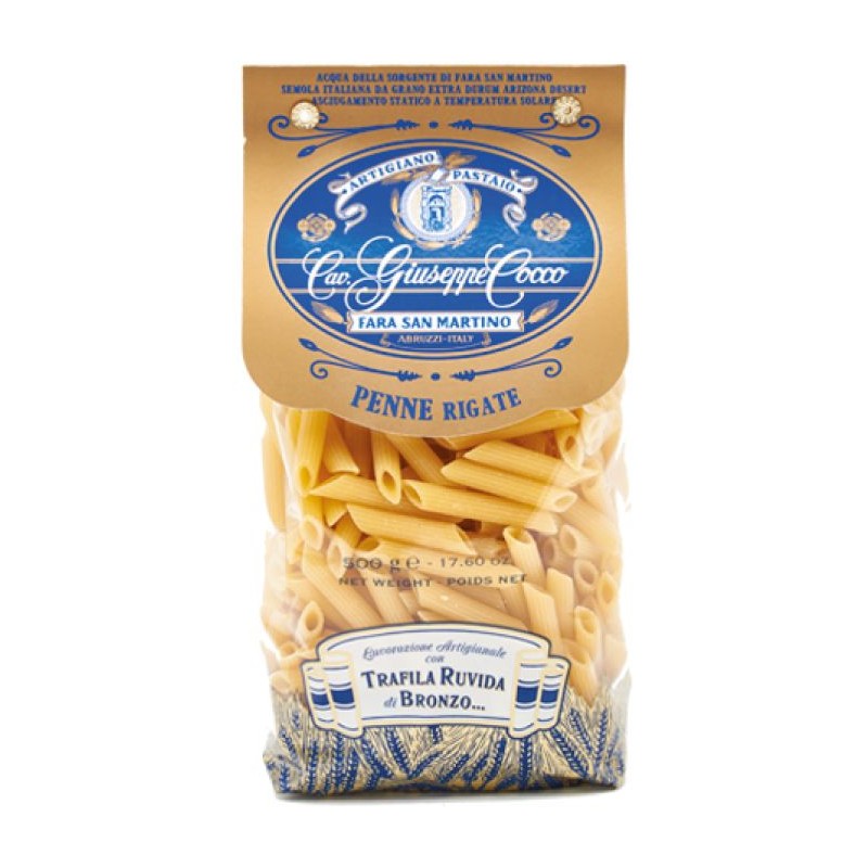 Penne rigate semola Pastificio Cocco 500 gr pasta artigianale