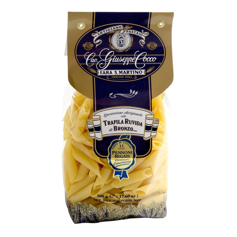 Pennoni rigati semola Pastificio Cocco 500 gr FS pasta artigianale