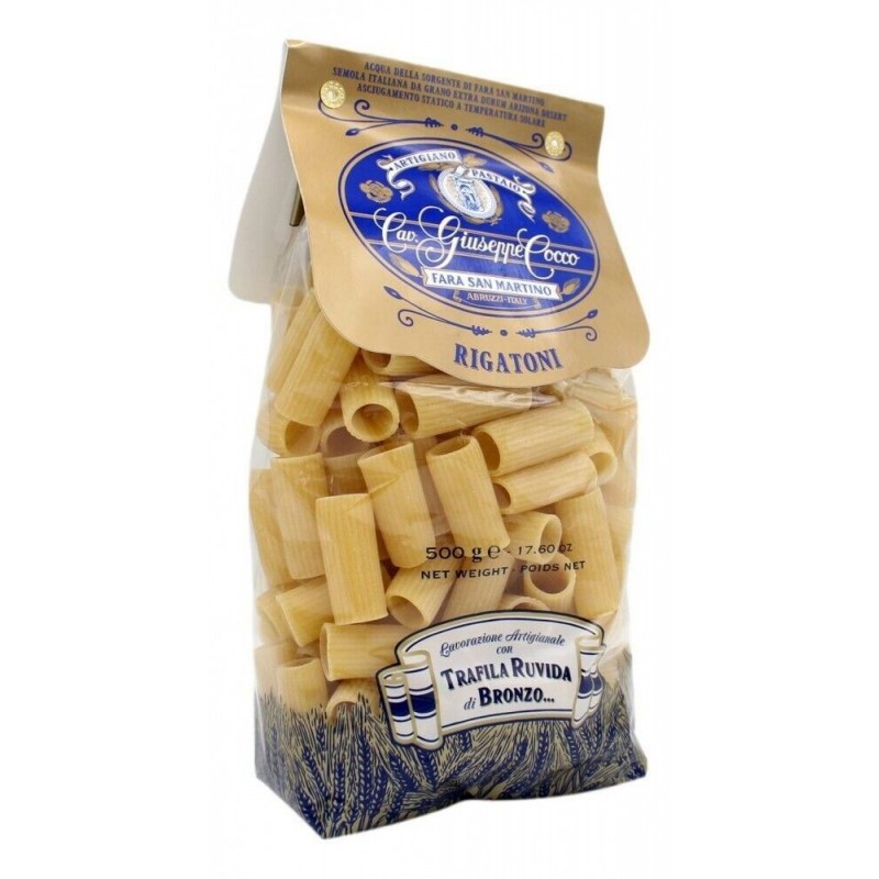 Rigatoni semola Pastificio cocco 500 gr pasta artigianale