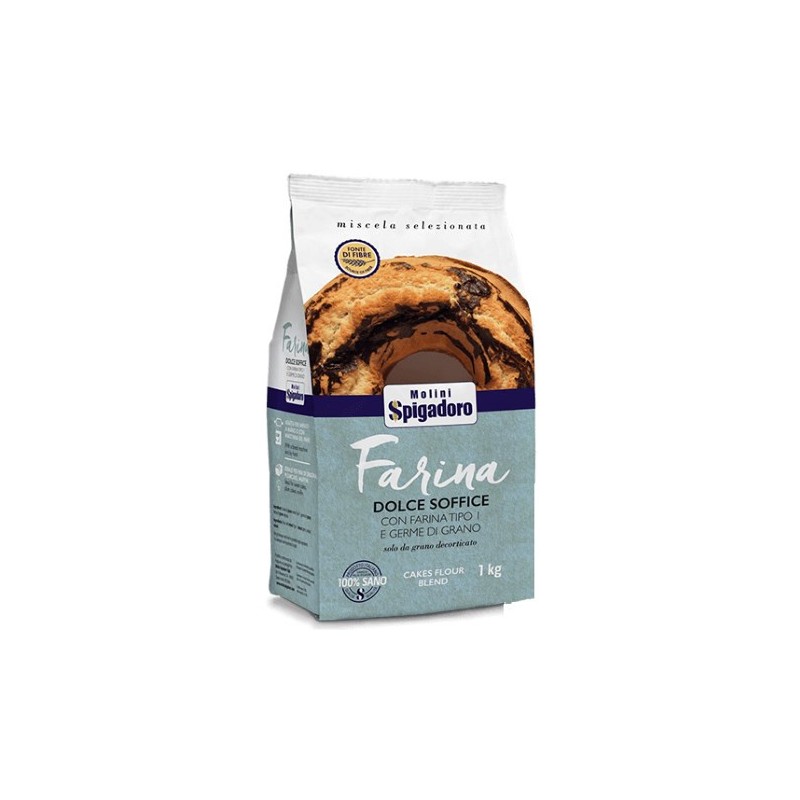 Spigadoro FARINA DOLCE SOFFICE con FARINA TIPO 1 E GERME DI GRANO solo da grano decorticato