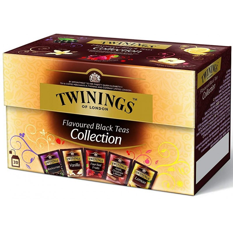 Tè Twinings Neri Aromatizzati Collection 20 filtri in 5 varietà