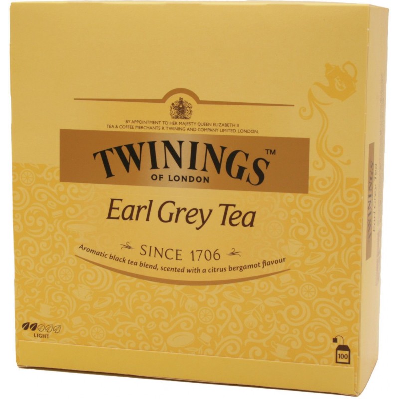 Tè Twinings Nero Earl Grey Tea 100 filtri