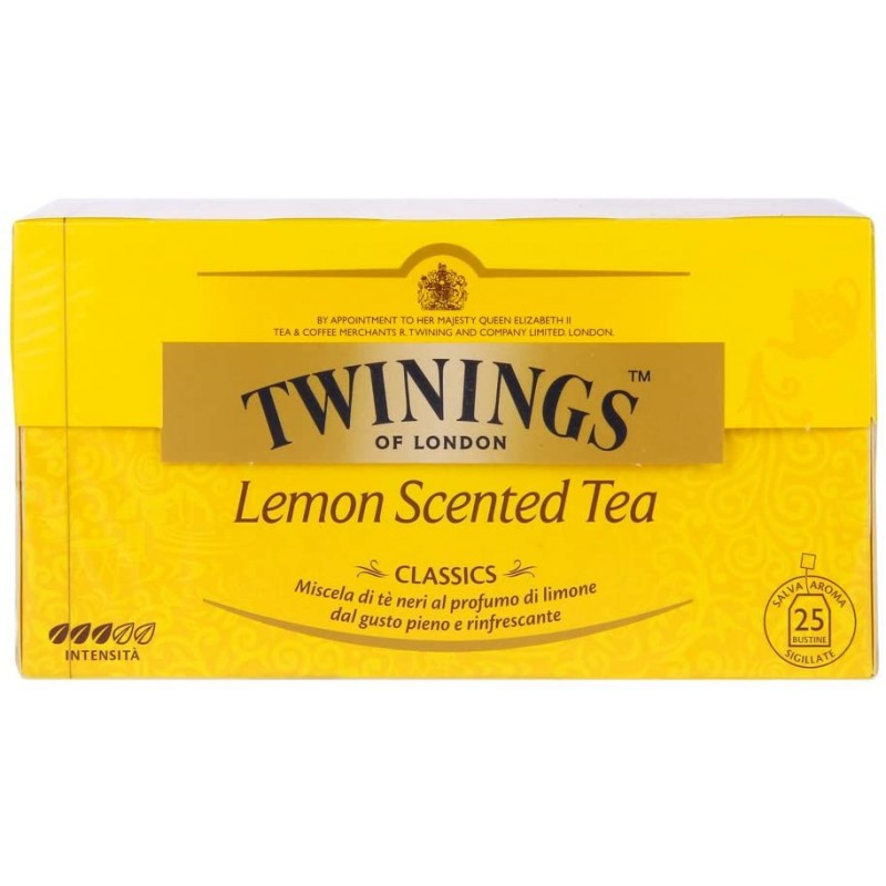Tè Twinings Nero Lemon Scented Tea 25 filtri
