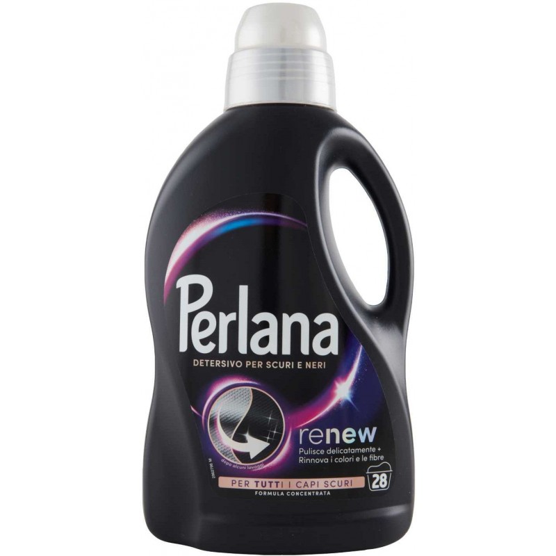 Detersivo lavatrice Perlana 1,40 L capi scuri 28 lavaggi, Renew