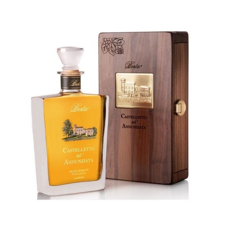 Grappa Invecchiata Berta Castelletto dell'Annunziata 70 cl con cassetta di legno