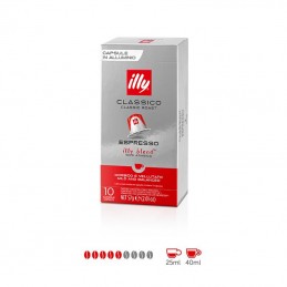 Caffè in capsule per Nespresso Illy Classico 10 pz tostatura media, rossa