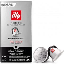 Caffè in capsule per Nespresso Illy Forte 10 pz Capsule Nero