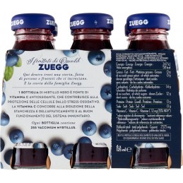 Succo di frutta Zuegg Mirtilli neri selvatici ml.125x6 vetro vap tappo a vite
