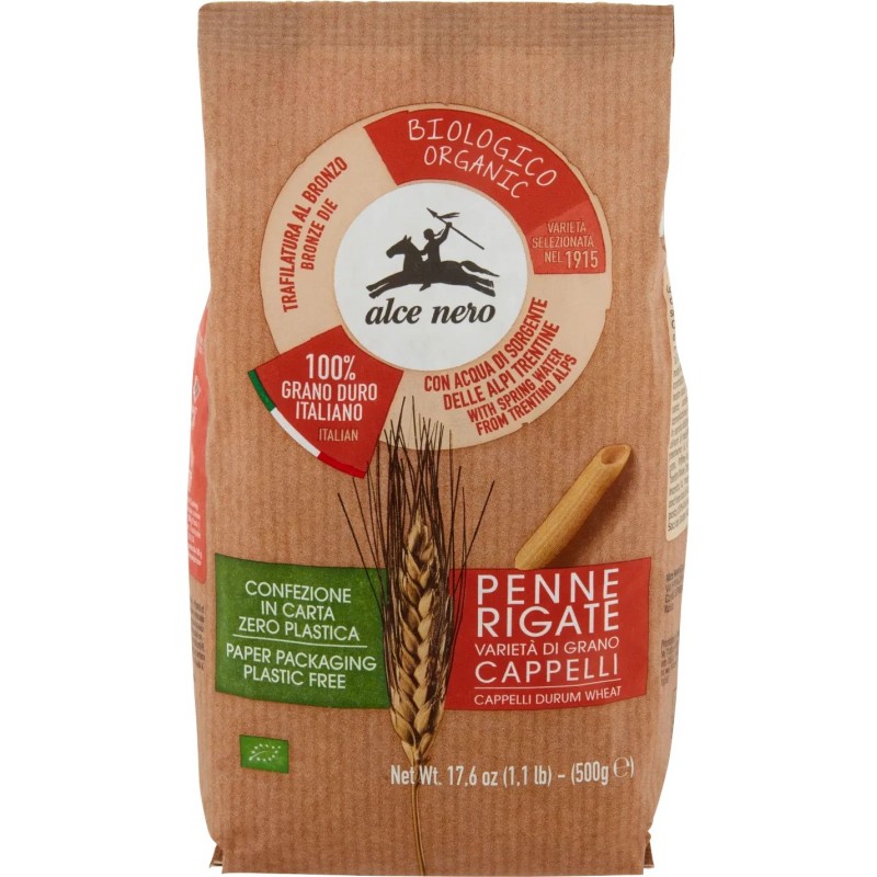 Alce Nero Penne Rigate grano Cappelli biologico 500 g
