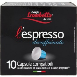 Caffè in capsule per Nespresso Trombetta Decaffeinato 10 pz