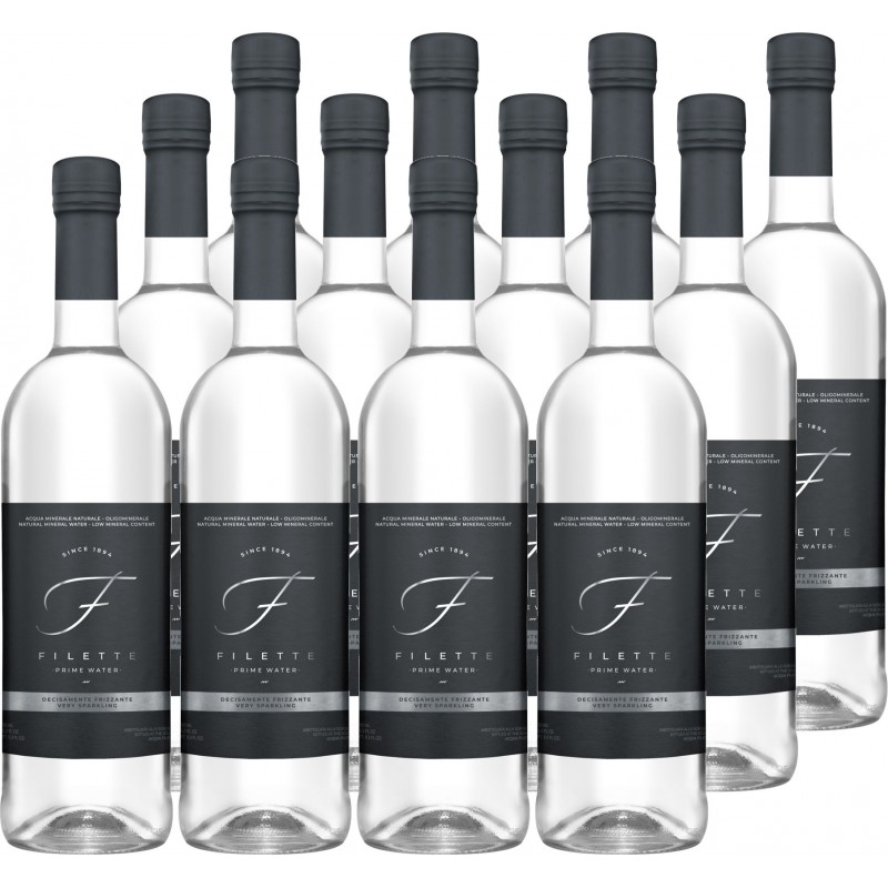 Acqua Filette 75 cl x 12 bt frizzante in vetro a perdere con tappo a vite VAP