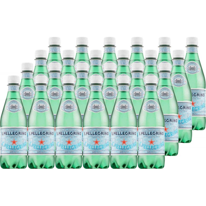 Acqua S.Pellegrino 50 cl x 24 bt frizzante in plastica Sanpellegrino PET