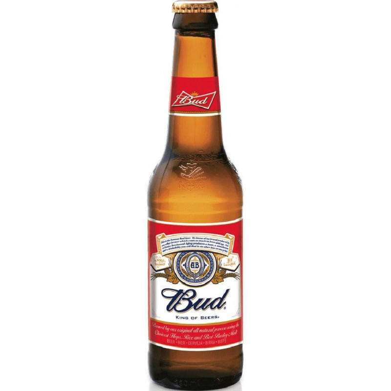 Birra Bud Budweiser 33 cl in bottiglietta di vetro VAP King of Beers