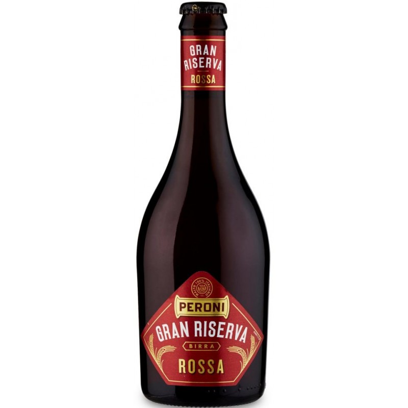 Birra Peroni 50 cl Gran Riserva Rossa Vienna style, malto ambrato 100% italiano, in bottiglietta di vetro