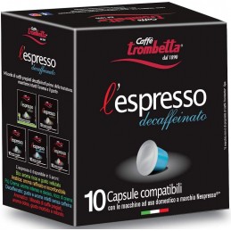 Caffè in capsule per Nespresso Trombetta Decaffeinato 10 pz