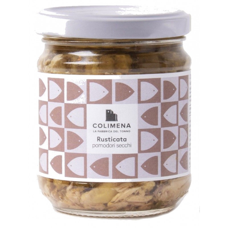Rusticata Mediterranea Colimena 180 g briciole di tonno con pomodori secchi, verdure, spezie e peperoncino