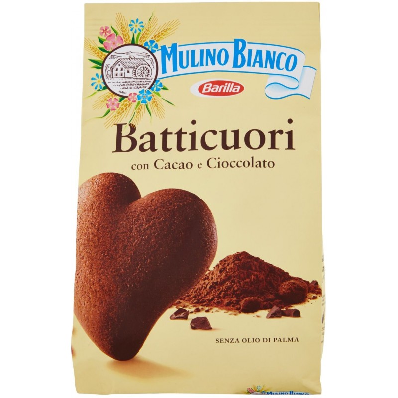 Biscotti Mulino Bianco Batticuori 350 g con cacao e cioccolato fondente