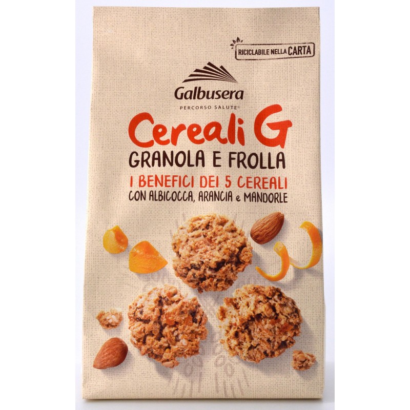 Galbusera granola e frolla 5 cereali 300 g albicocca arancia e mandorle