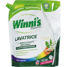 Detersivo lavatrice Winni's 1,35 L in busta, capi colorati, smacchianti naturali, ai fiori d'arancio e sandalo ipoallergenico