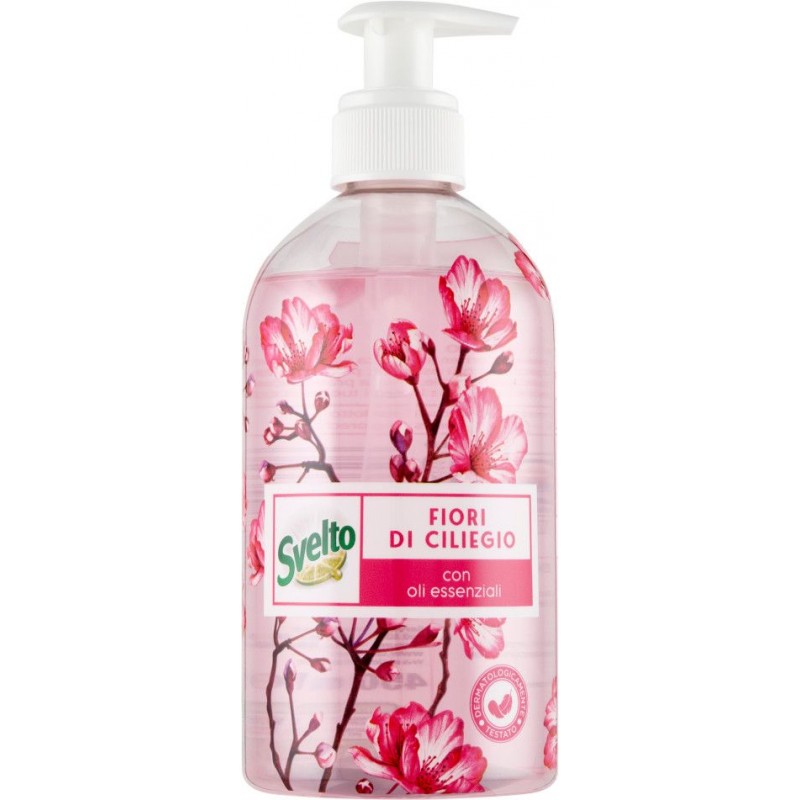 Detersivo piatti concentrato Svelto Fiori Ciliegio 450 ml con dosatore