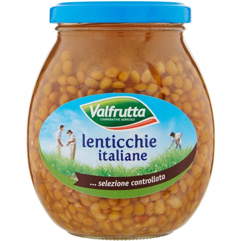 Lenticchie Valfrutta 570 g vetro lavorati freschi