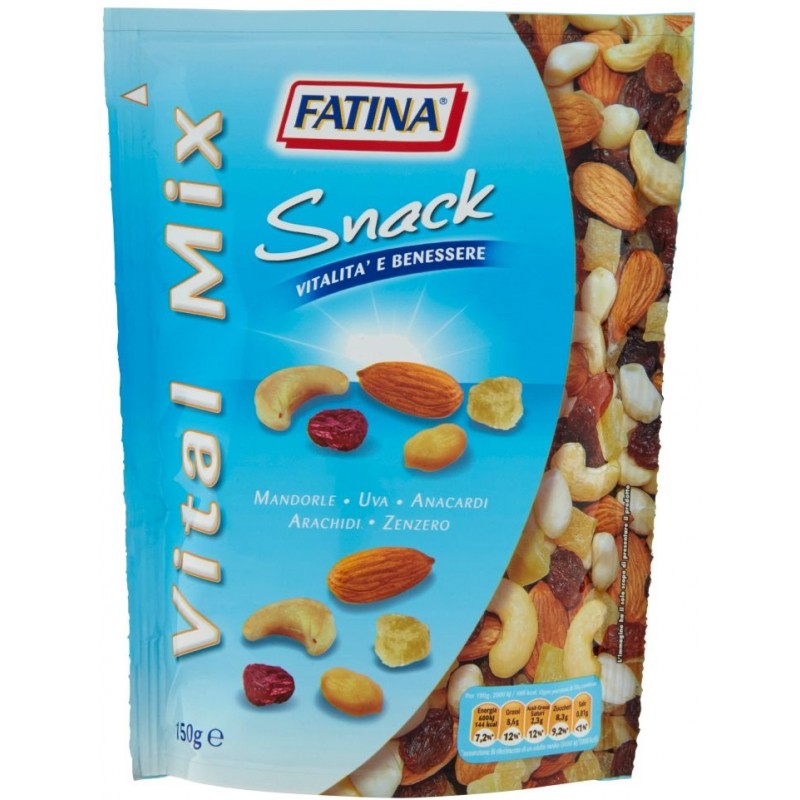 Frutta secca mista Vital Mix Fatina 150 g mandorle, uva, anacardi, arachidi e zenzero