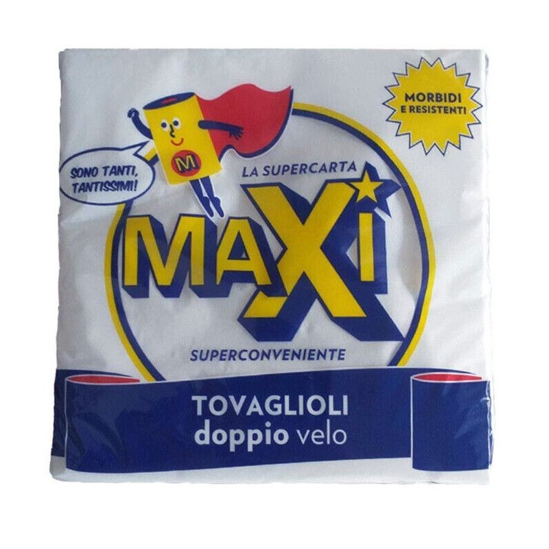 Maxi tovaglioli 2 veli 38x38 bianchi 70 pz