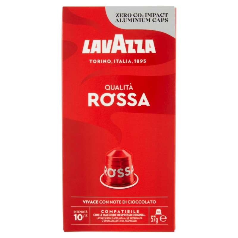 Caffè in capsule per Nespresso Lavazza 'Qualità Rossa' 10 cps
