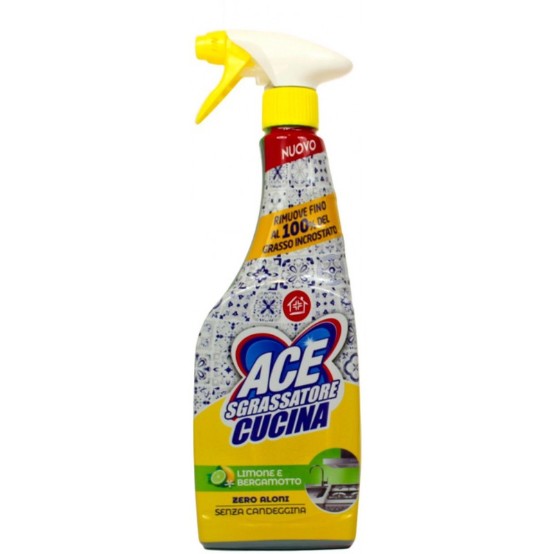 Sgrassatore ACE Cucina Spray 600 ml limone e bergamotto senza candeggina