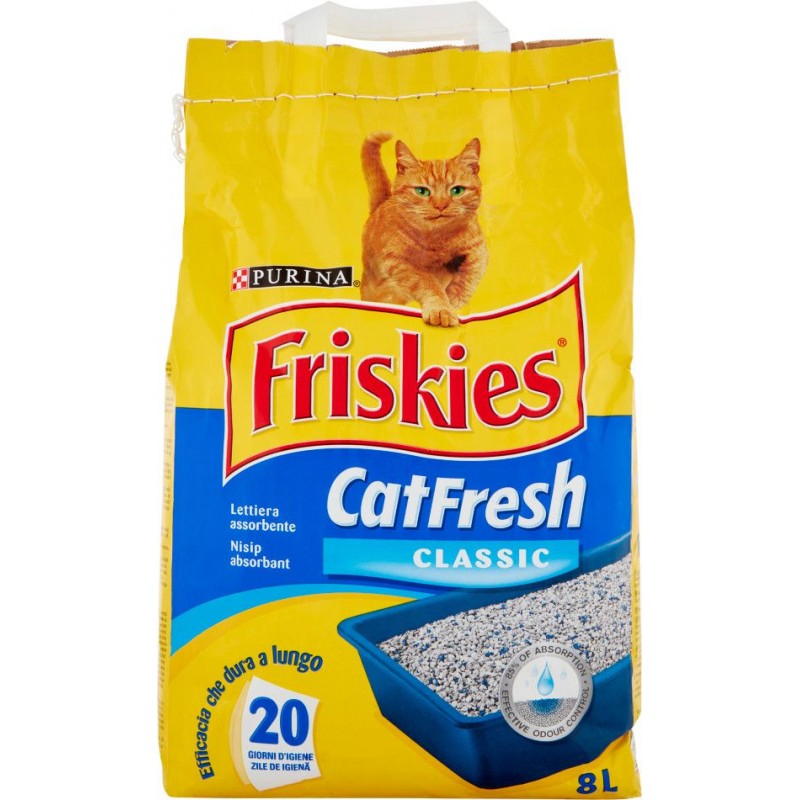 Lettiera Friskies classic cat fresh 5 kg 20 giorni d'igiene