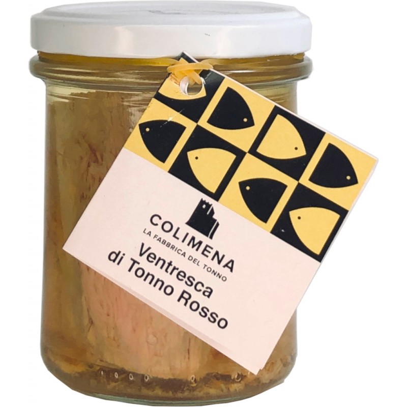Ventresca di tonno Rosso Colimena 180 g in olio d'oliva, in vetro