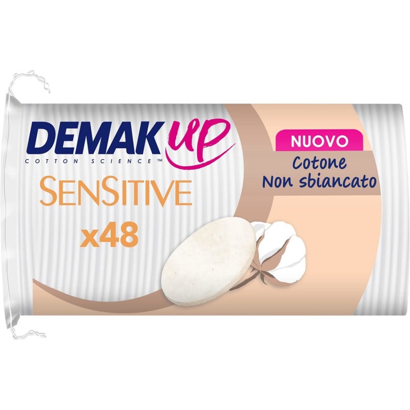 Dischetti struccanti Demak'up 48 pz ovali, sensitive, in cotone