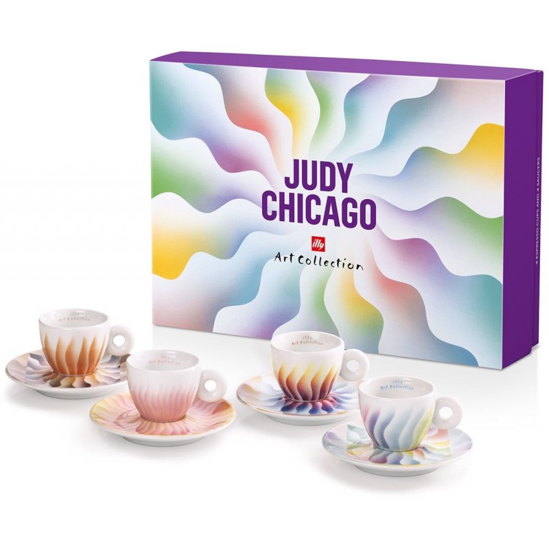 Confezione regalo illy tazzine Judy Chicago 4 tazzine e 4 piattini