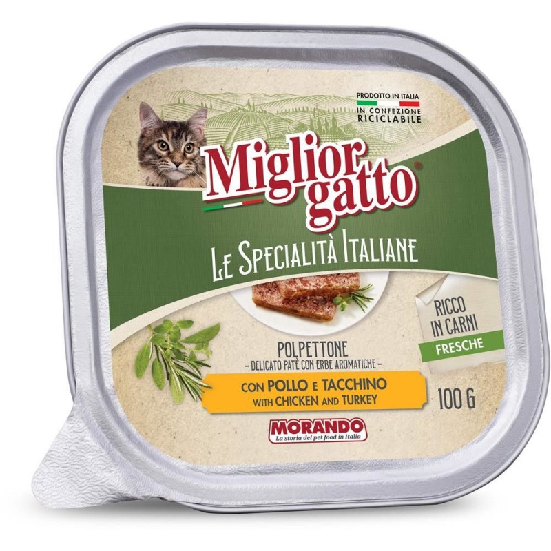 Miglior Gatto Morando Patè con pollo e tacchino 100 g vaschetta