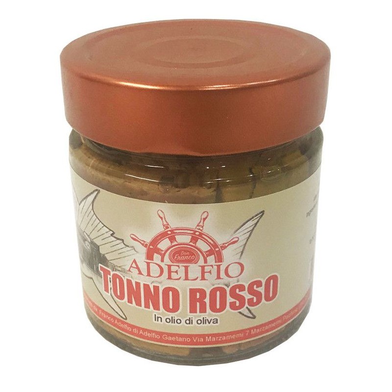 Adelfio Tonno Rosso 235 g olio di oliva vaso vetro restyling
