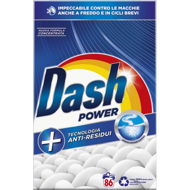 Detersivo lavatrice Dash in polvere, 86 misurini, 4.3 kg, fusto gigante